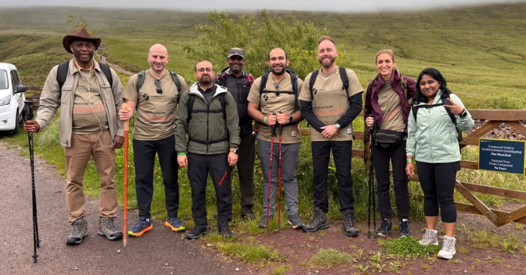 Setec UK team group photo after completing the Fan Dance Challenge for The Passage charity